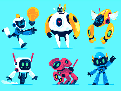 Robots Dot to Dot by Nattapong