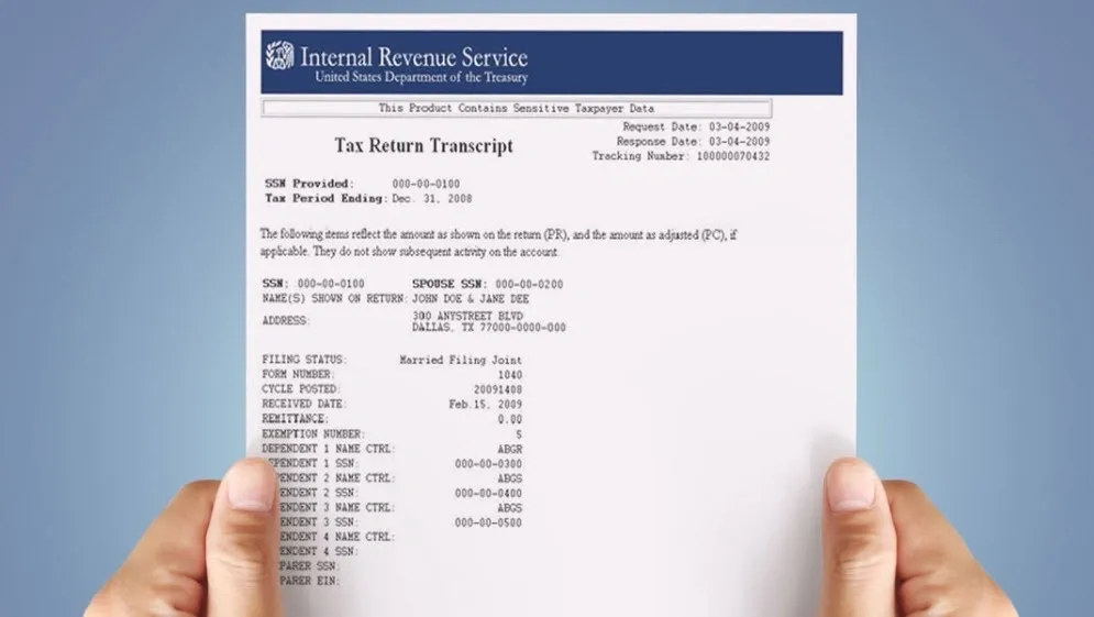 tax return transcript